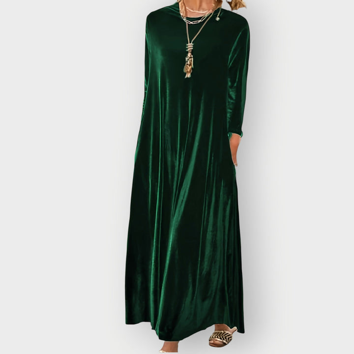 Vexalia | Luxe Velvet Flow Maxi Dress